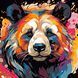 Картина за номерами Strateg ПРЕМІУМ Лев у своєму величі на чорному фоні розміром 40х40 см (AV4040-59) 10031 фото 1