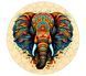 Wooden jigsaw puzzle Colourful Elephant N109-22 photo 1