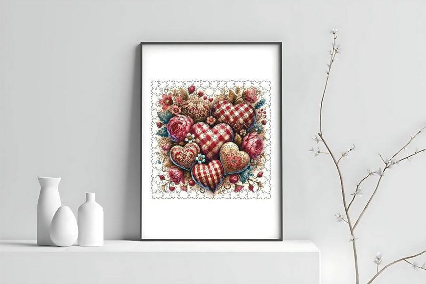 Wooden jigsaw puzzle Valentine N139-6 photo