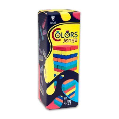 Настільна гра Strateg Дженга "Colors Jenga" 48 брусків (30717) 5910 фото