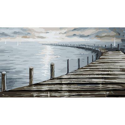 Картина за номерами Strateg Доріжка в море розміром 50х25 см (WW202) 9396 фото